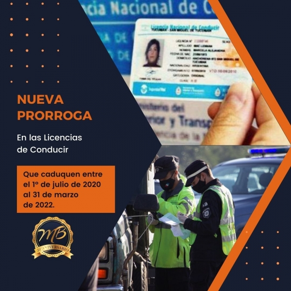 Nueva prórroga para licencias de conducir