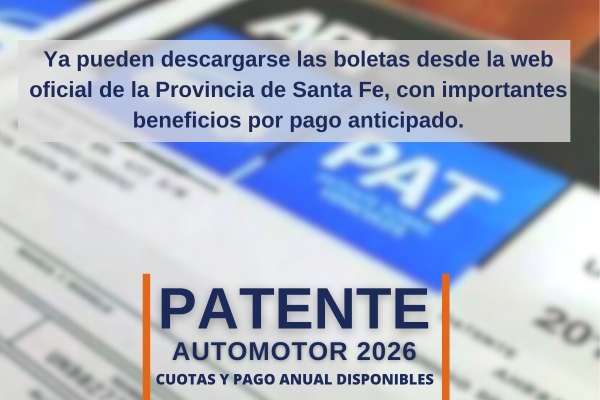 Patente Automotor 2026 | Informaci&oacute;n importante